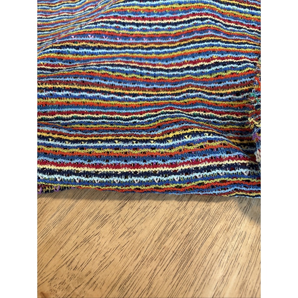 Vintage Fabric Stretchy Knit Sweater Rainbow  1960s 1970s  1-1/2 Yards
